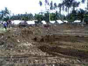  lavori per la costruzione della tendopoli a Galle "Sri-Lanka"